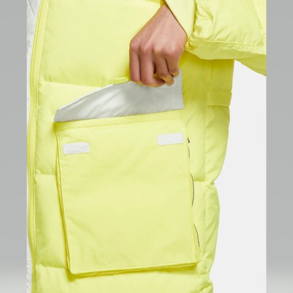 Jordan Down Filled Puffer Parka Jacket Lemon/Neon size XS NWT - Picture 5 of 16